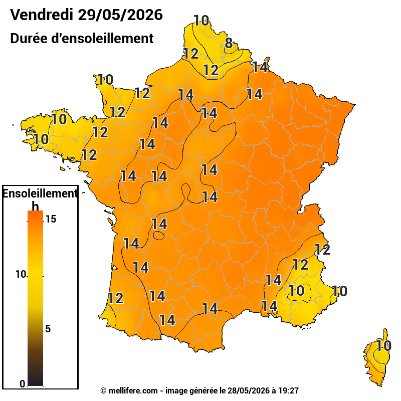Prévision ensoleillement 28/05