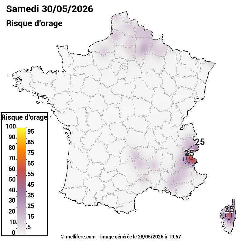 Prévision risques orage 28/05