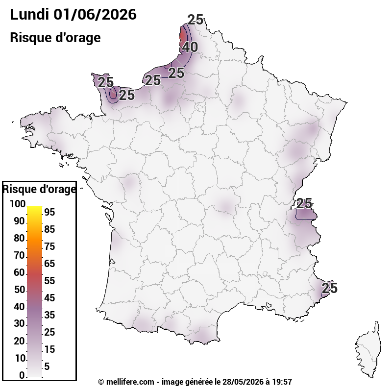 Prévision risques orage 28/05