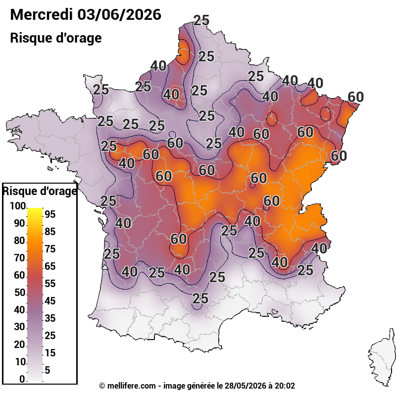 Prévision risques orage 28/05
