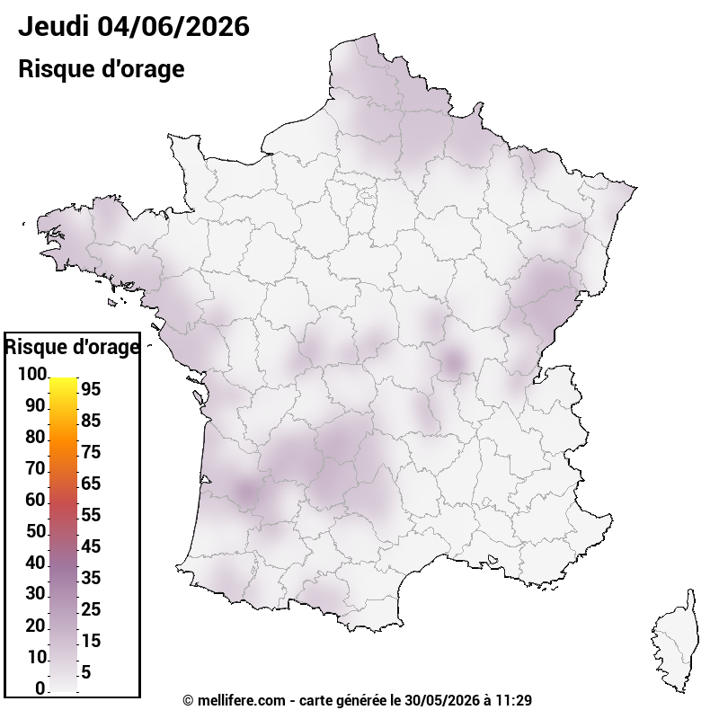 Prévision risques orage 30/05