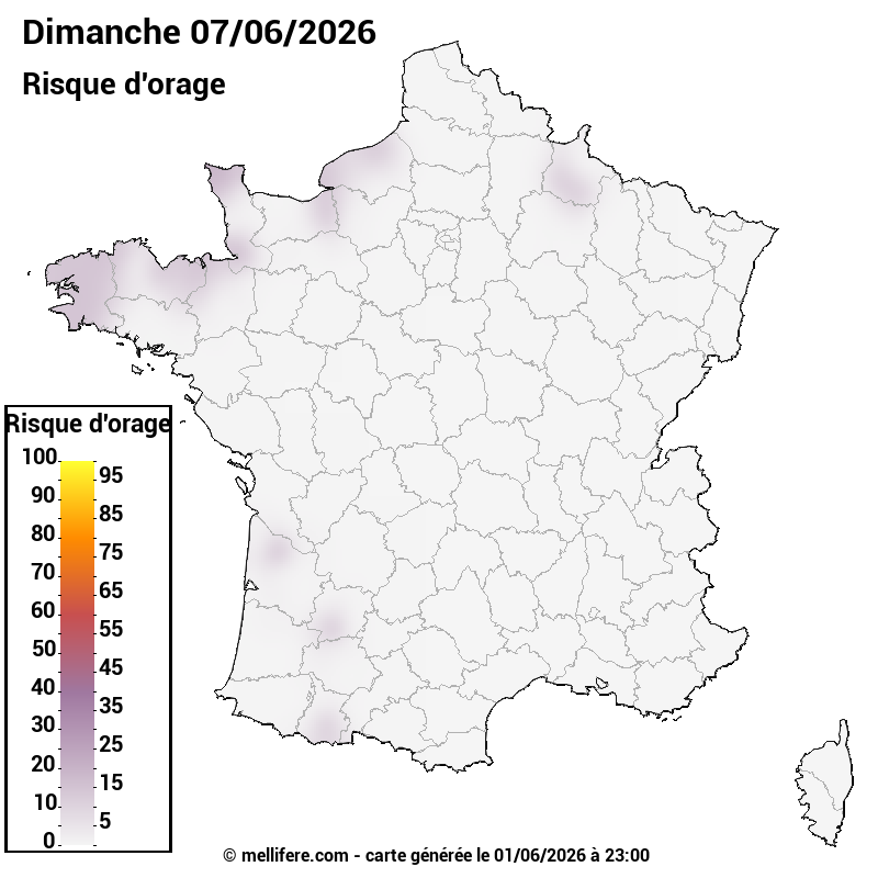 Prévision risques orage 01/06