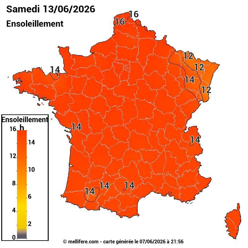 Prévision ensoleillement 07/06