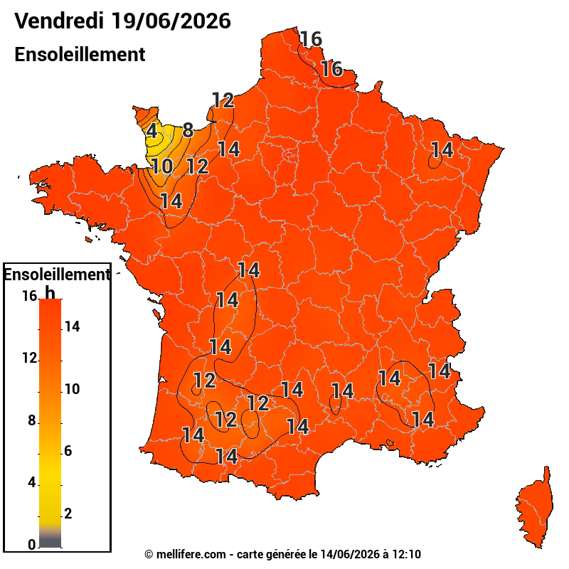 Prévision ensoleillement 14/06