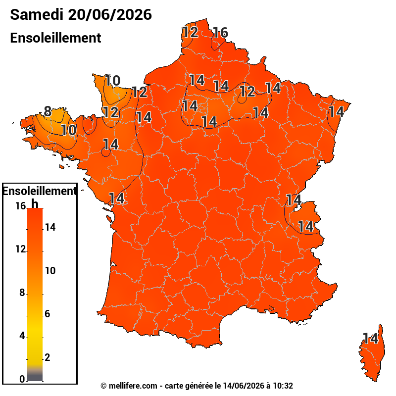 Prévision ensoleillement 14/06