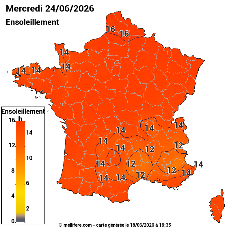 Prévision ensoleillement 18/06