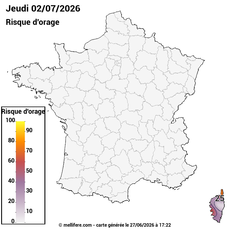 Prévision risques orage 27/06
