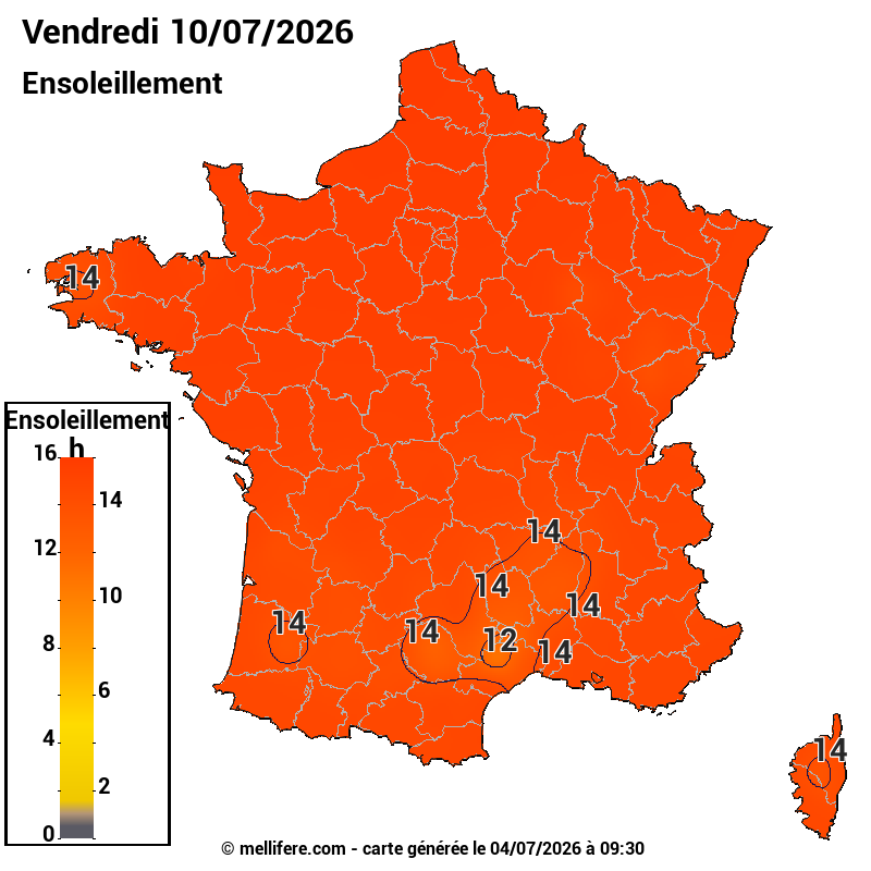 Prévision ensoleillement 04/07