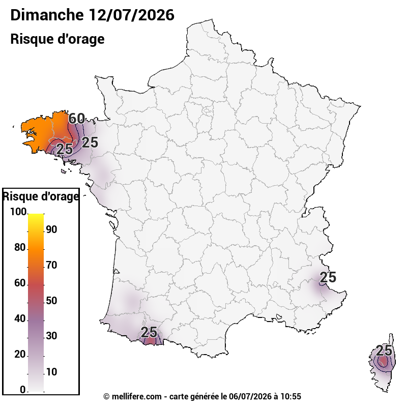 Prévision risques orage 07/07