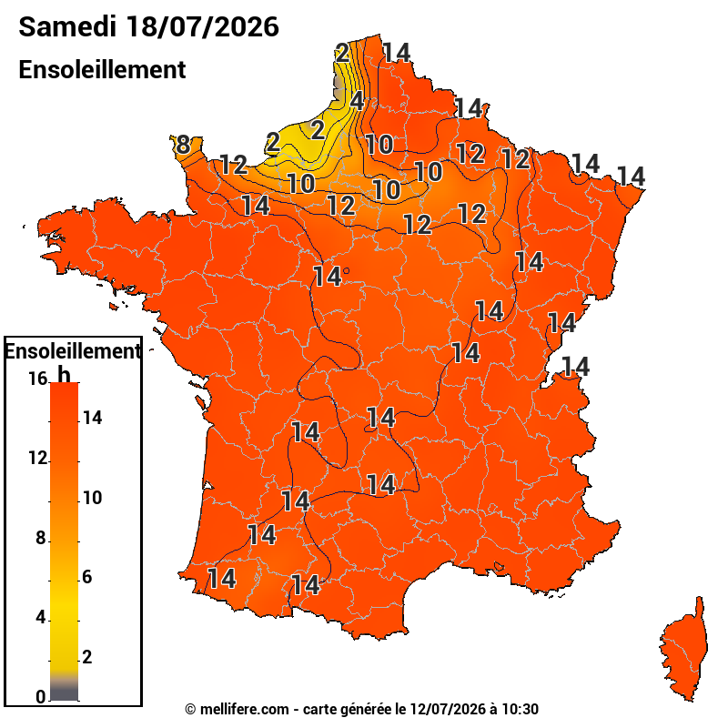 Prévision ensoleillement 12/07