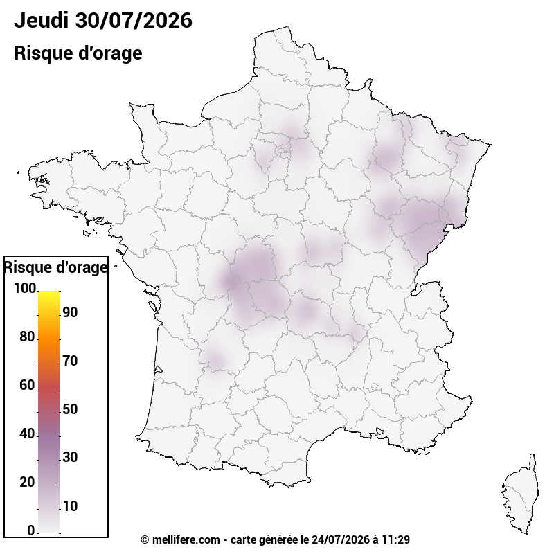 Prévision risques orage 24/07