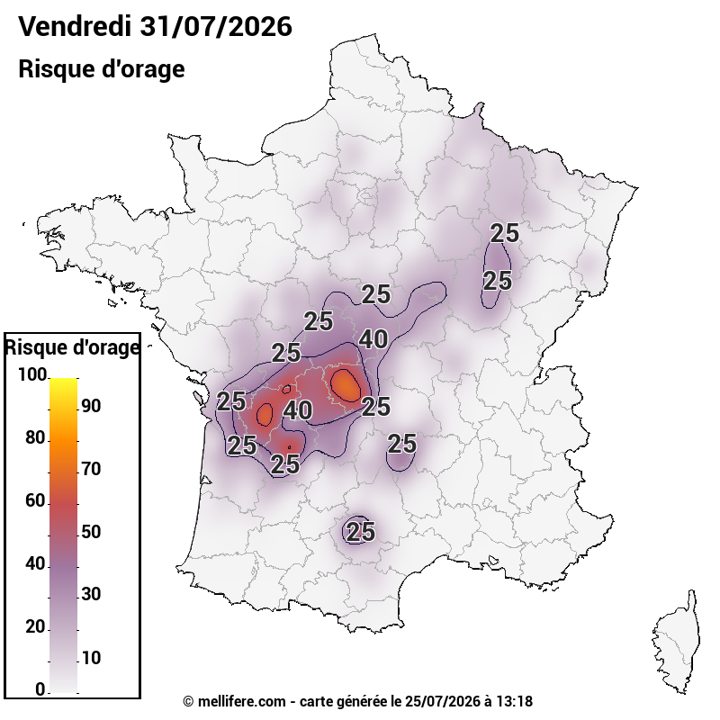 Prévision risques orage 26/07