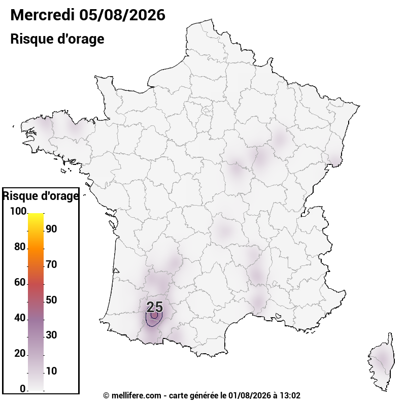 Prévision risques orage 01/08