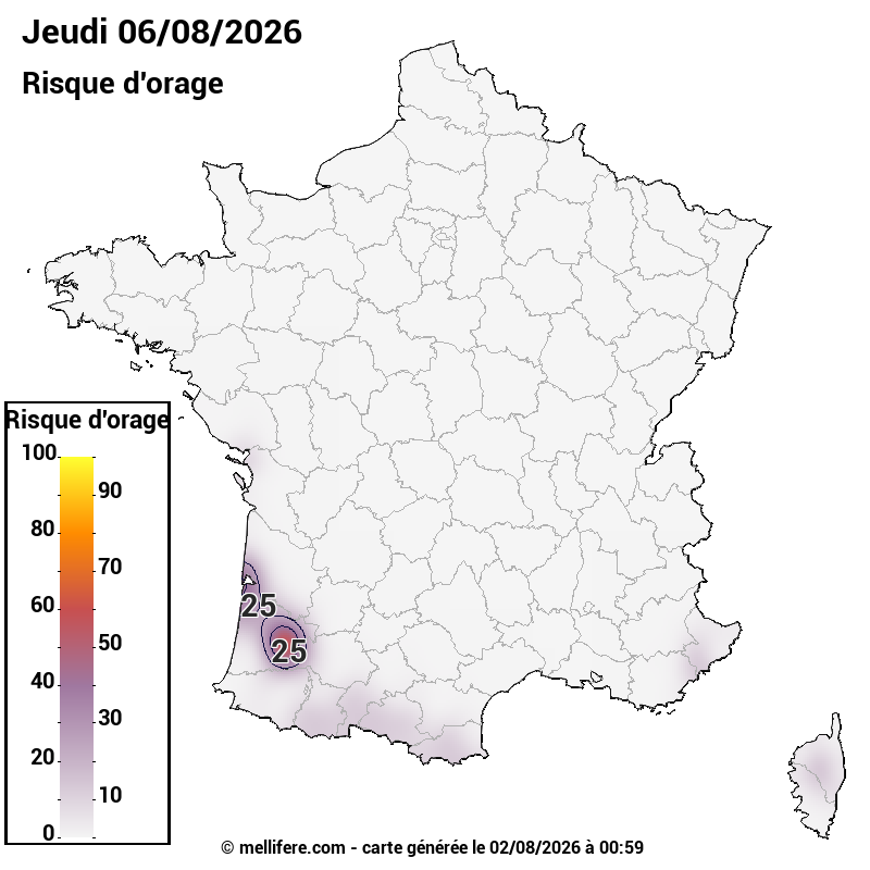 Prévision risques orage 01/08
