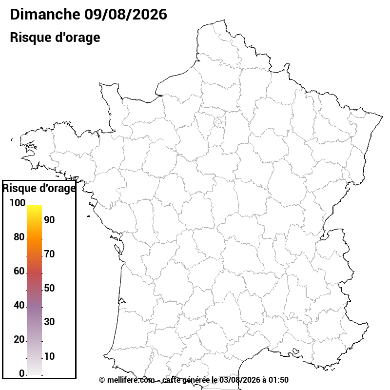 Prévision risques orage 03/08