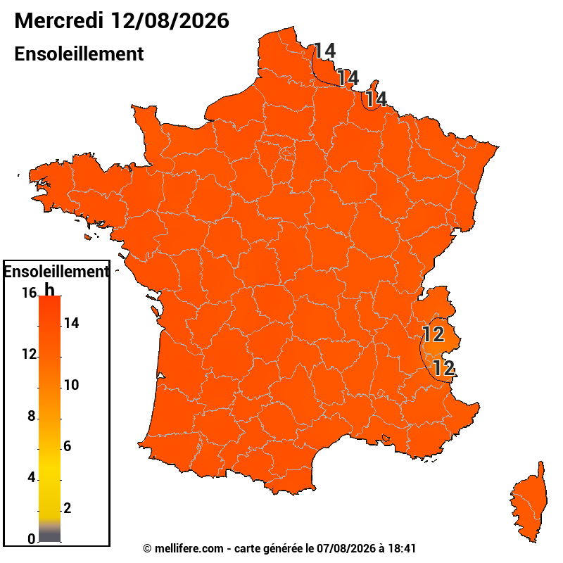 Prévision ensoleillement 08/08