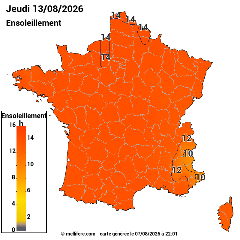 Prévision ensoleillement 08/08