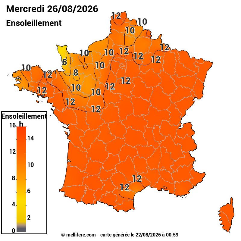 Prévision ensoleillement 22/08