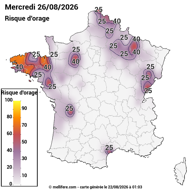 Prévision risques orage 22/08