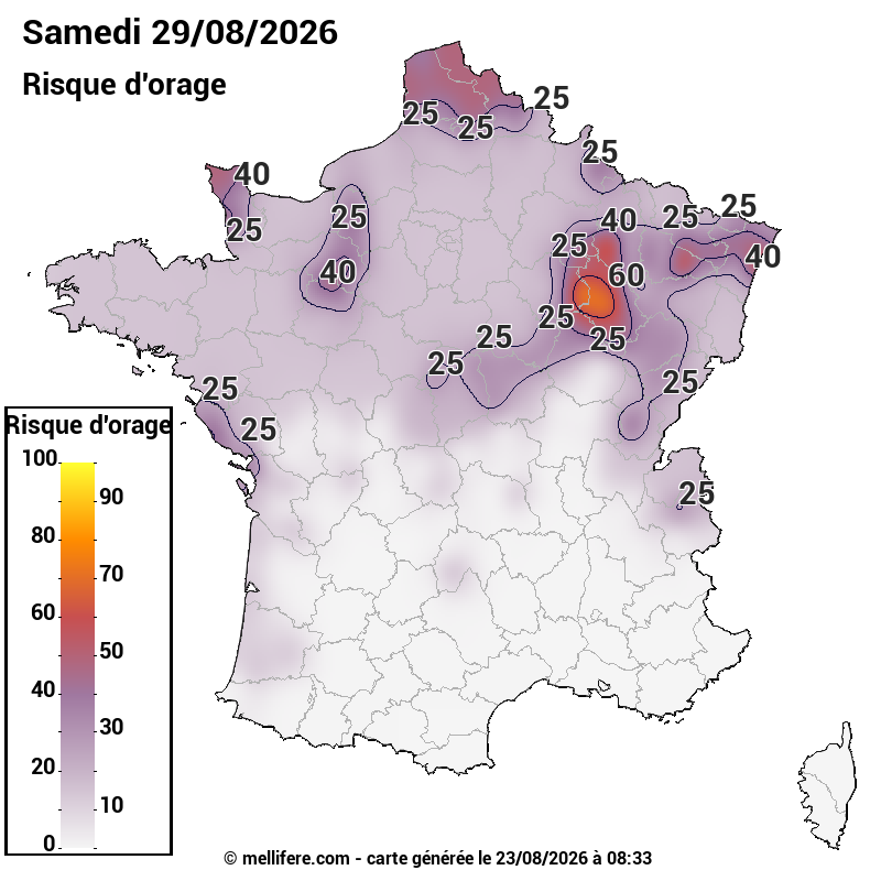 Prévision risques orage 24/08