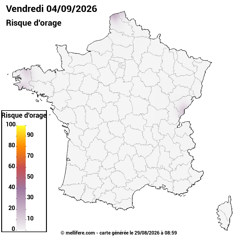 Prévision risques orage 29/08