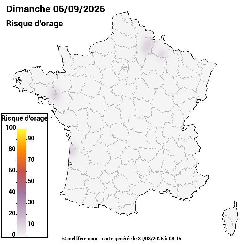 Prévision risques orage 01/09