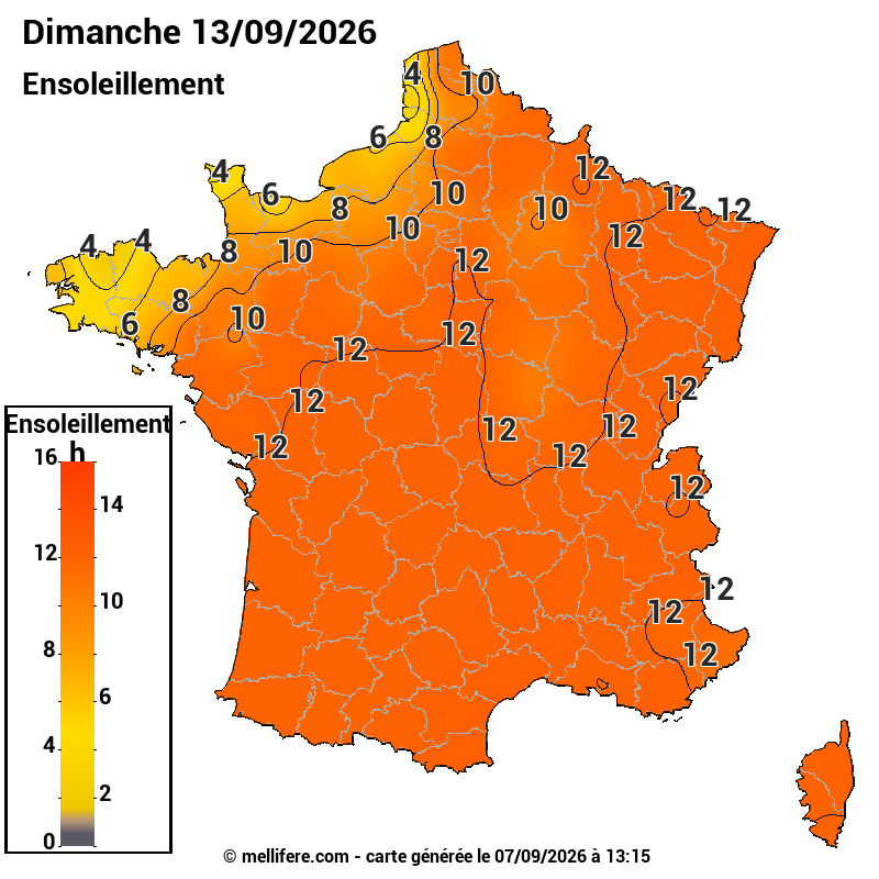 Prévision ensoleillement 07/09