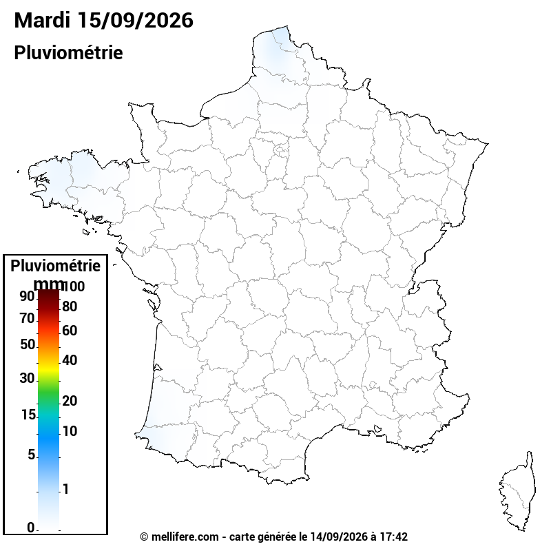 Prévision Pluviométrie 15/09