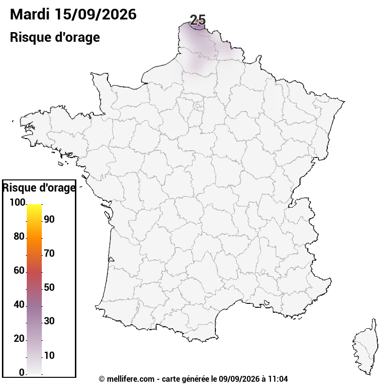 Prévision risques orage 10/09