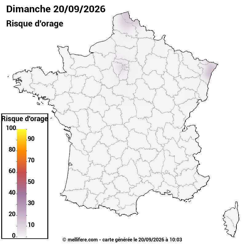 Prévision risques orage 20/09