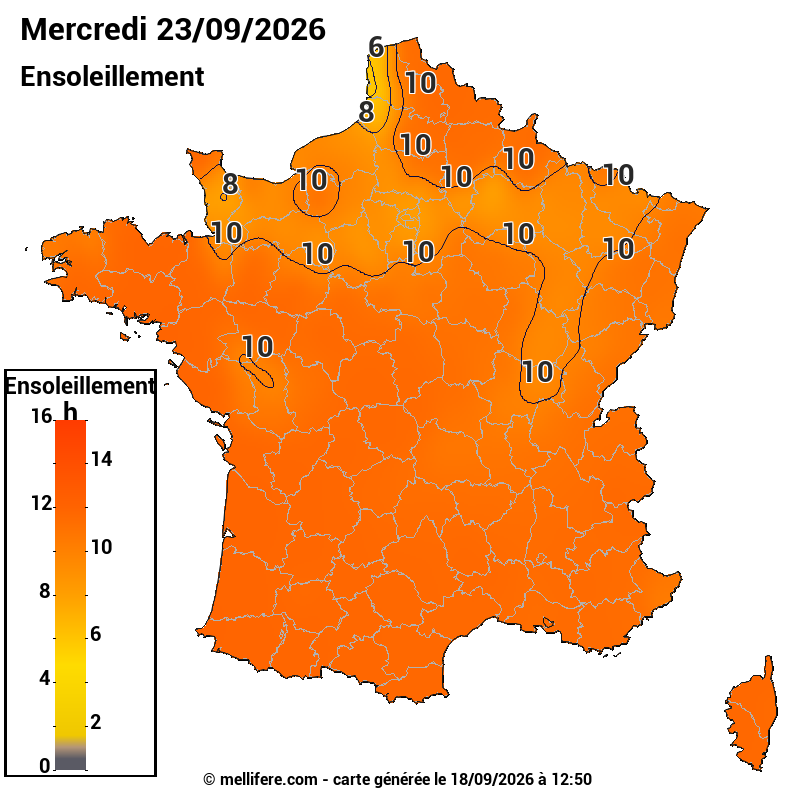 Prévision ensoleillement 18/09