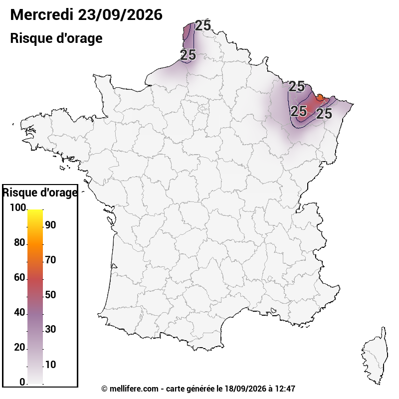 Prévision risques orage 18/09