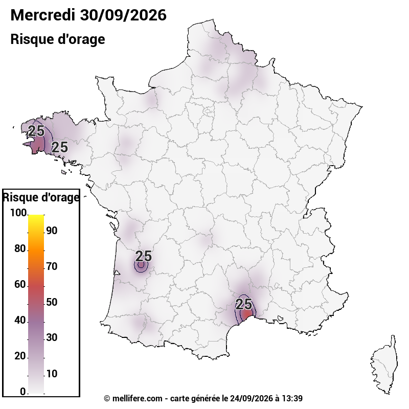 Prévision risques orage 24/09