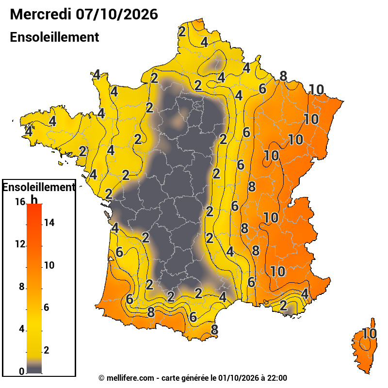 Prévision ensoleillement 02/10