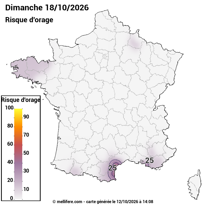 Prévision risques orage 13/10
